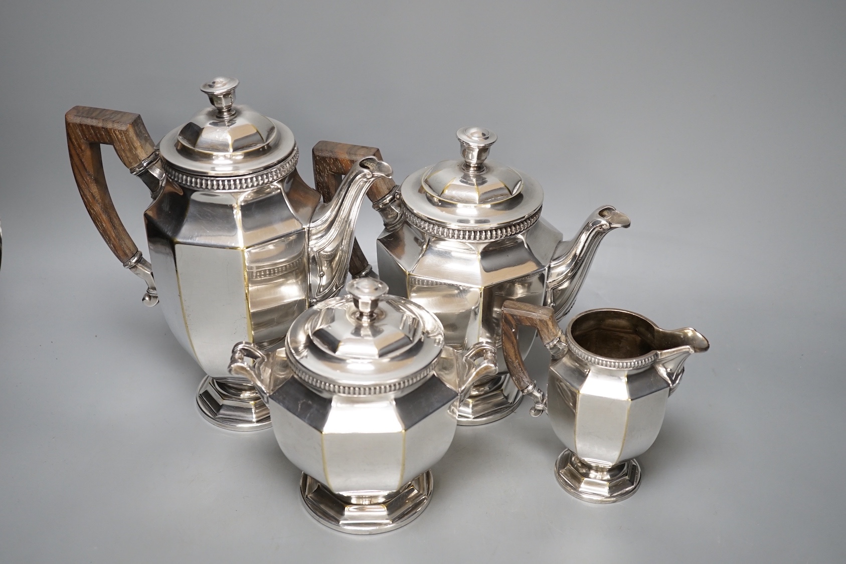 Christofle silver plated 4 piece tea/coffee set